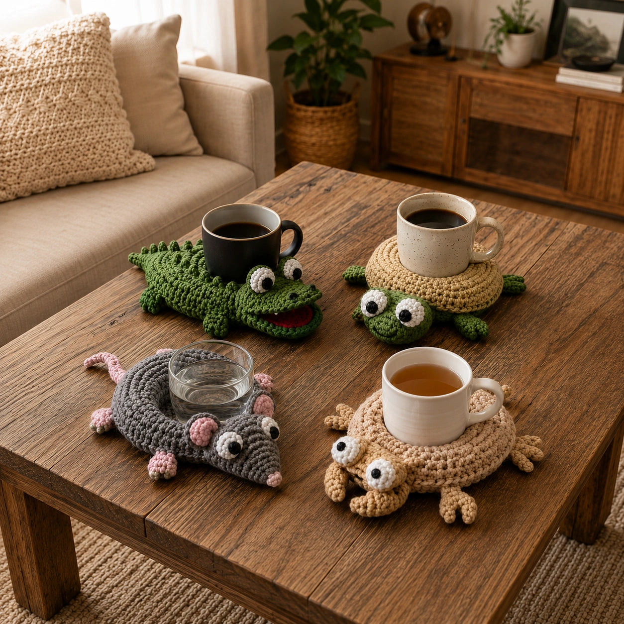 18-in-1 Animal Coaster Crochet Pattern