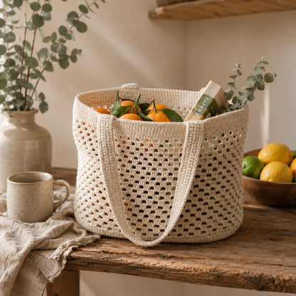 Mesh Market Bag Crochet Pattern – Baby PDF, Newborn-4Y