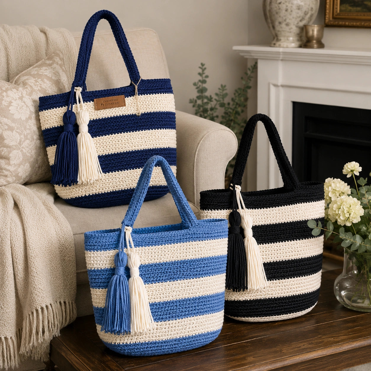 Hampton Style Bag Crochet Pattern - PDF Download, DIY Tote Bag Crochet Pattern