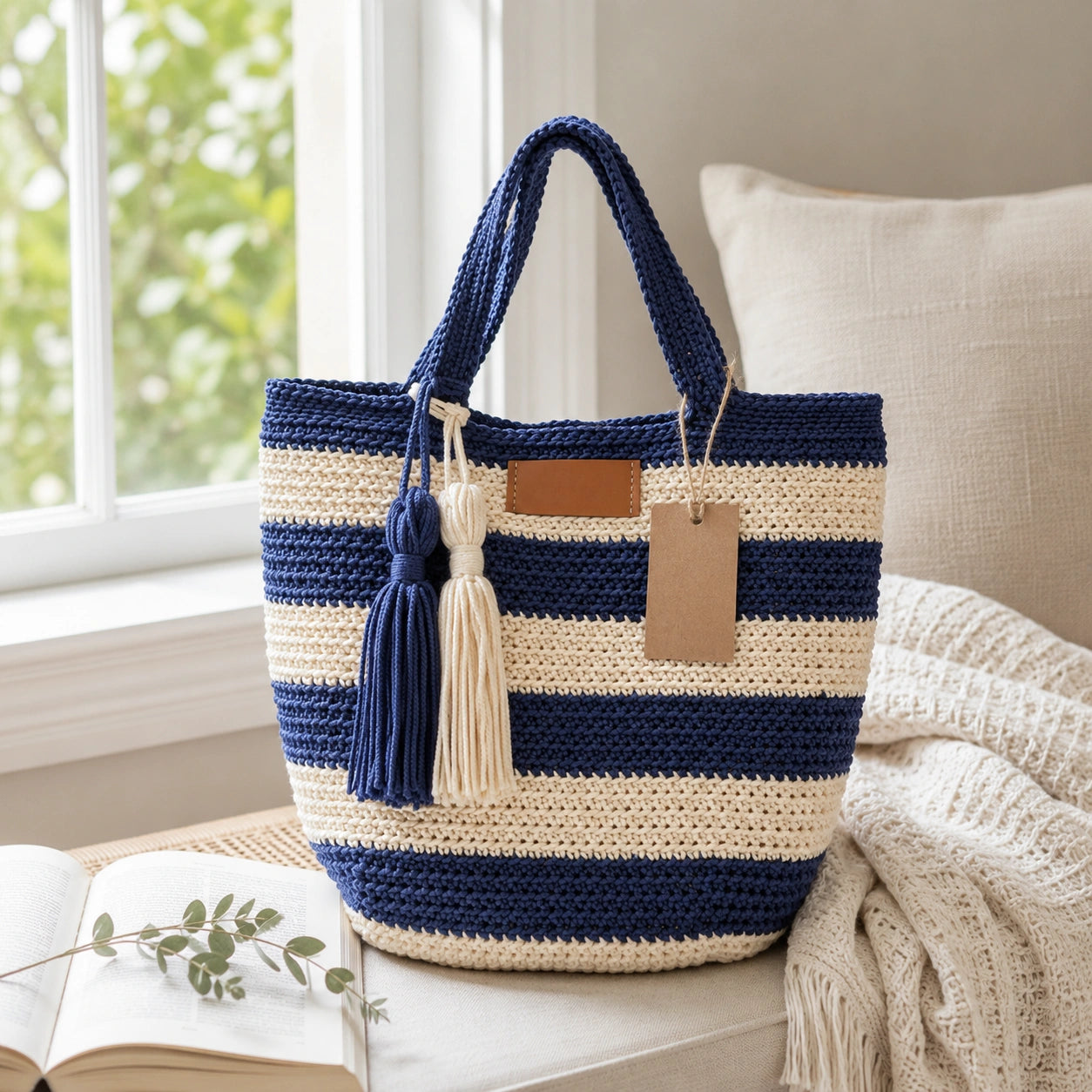 Hampton Style Bag Crochet Pattern - PDF Download, DIY Tote Bag Crochet Pattern