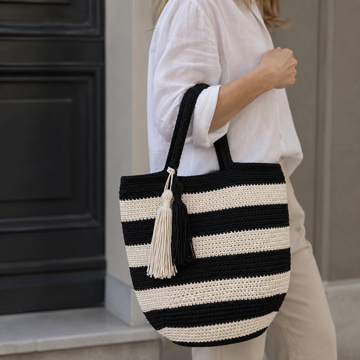 Hampton Style Bag Crochet Pattern - PDF Download, DIY Tote Bag Crochet Pattern
