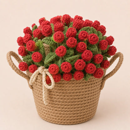 5-in-1 Crochet Blanket + Flowers + Decor Bundle