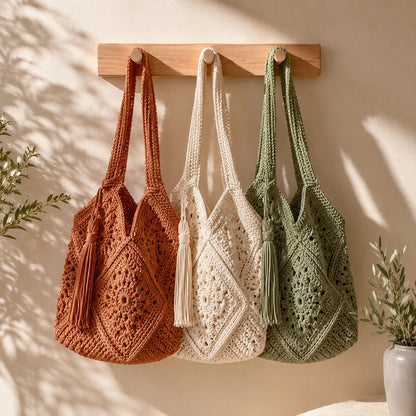 Lunar Granny Square Crochet Bag Pattern