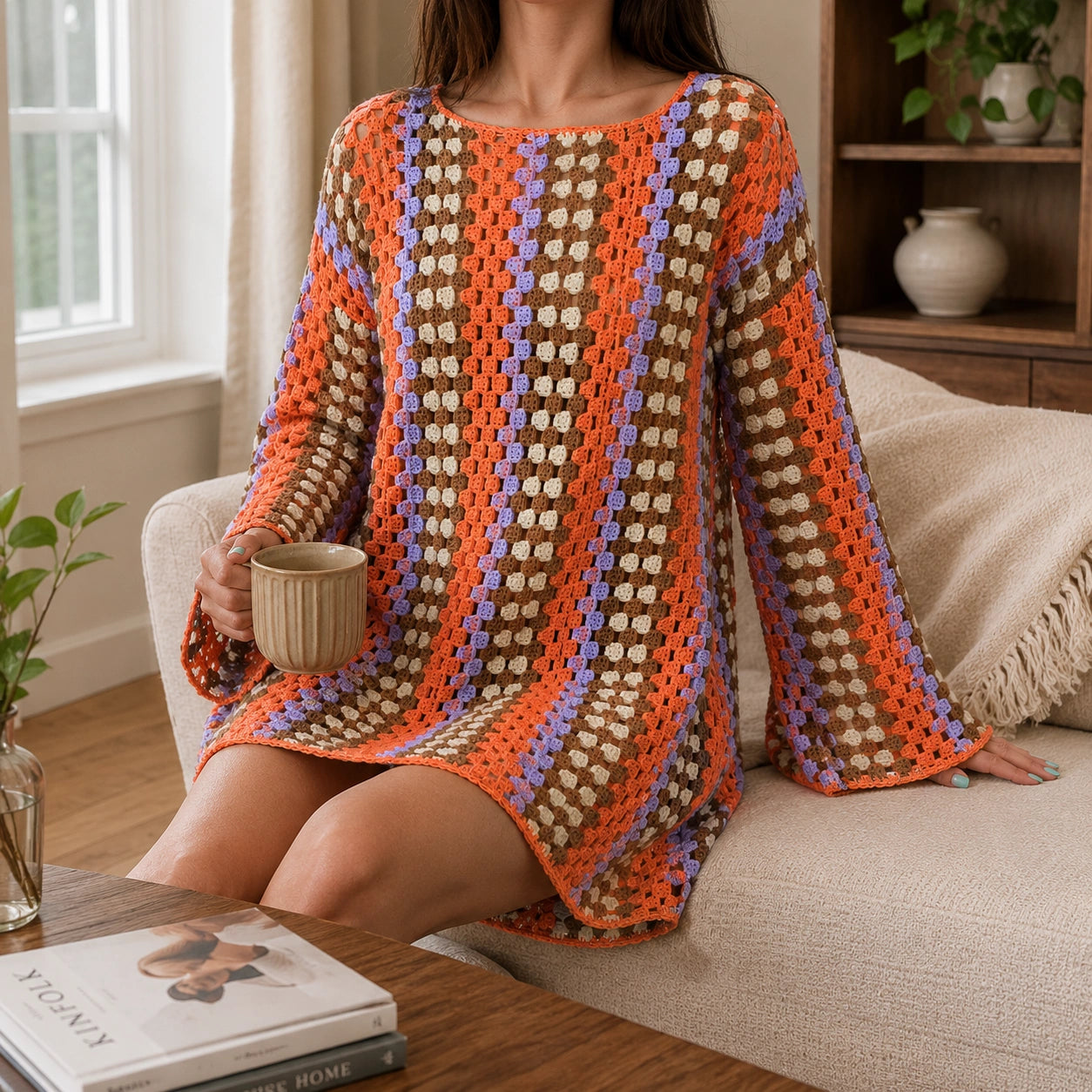 Taylor Dress Crochet Pattern - Granny Stitch PDF, XS-3XL