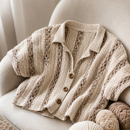 Calad Shirt Crochet Pattern - Lightweight Summer PDF, XS-5XL