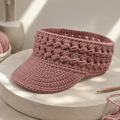 Braided Sun Visor Crochet Pattern - Headband PDF
