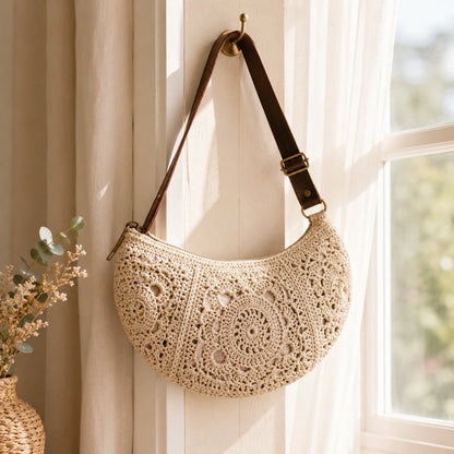 Bohemian Granny Square Bag Crochet Pattern - Crossbody PDF, One Size