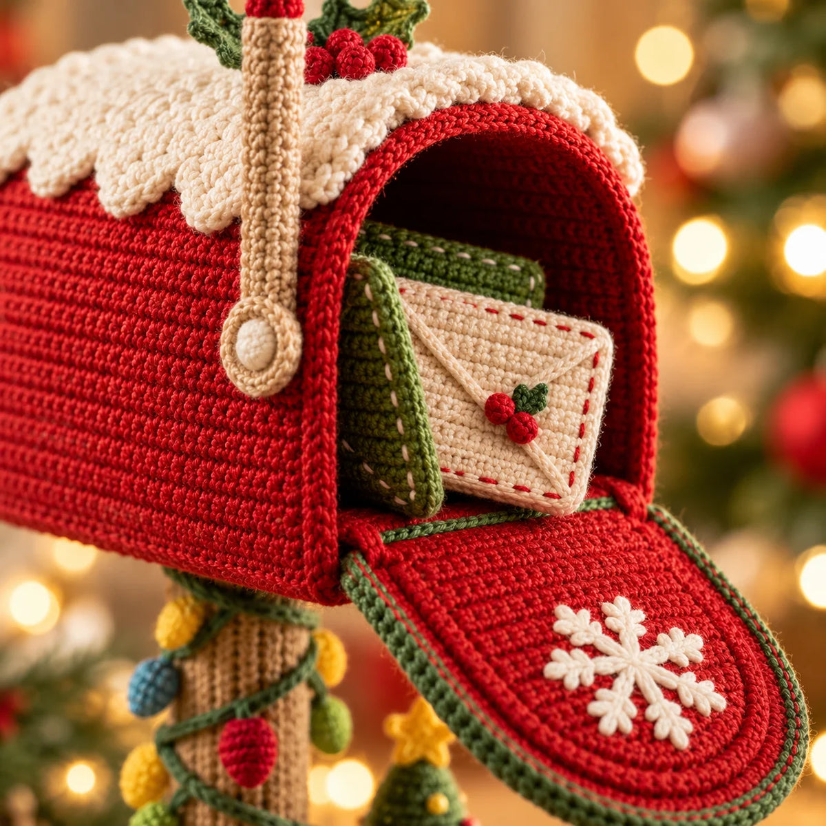 Crochet Christmas Mailbox Pattern - Santa Stop Here Amigurumi