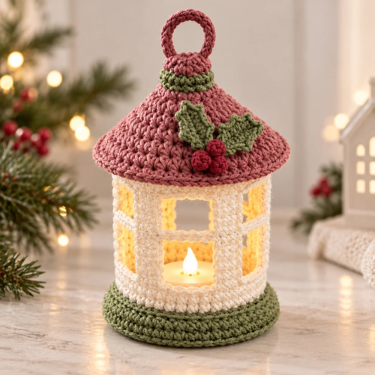 Mini Christmas Lantern Crochet Pattern