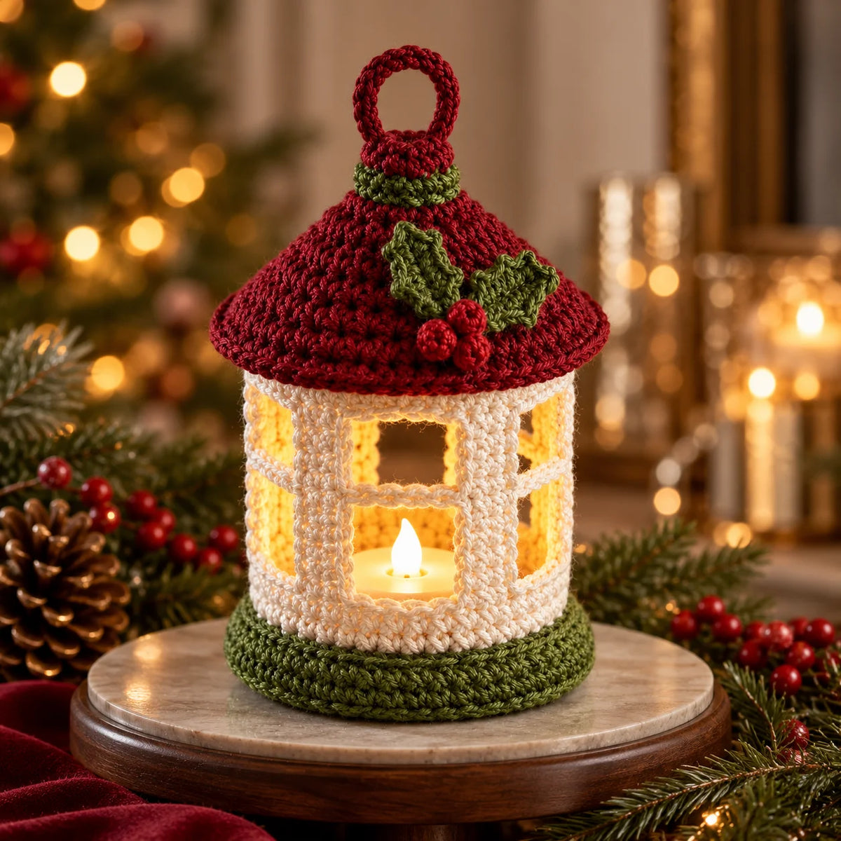 Mini Christmas Lantern Crochet Pattern