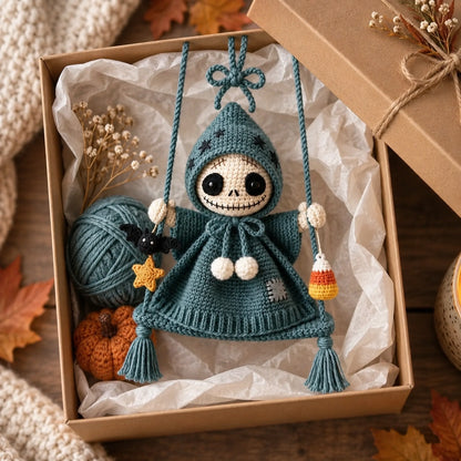 Swinging Skeleton Doll Crochet Pattern – Halloween Amigurumi