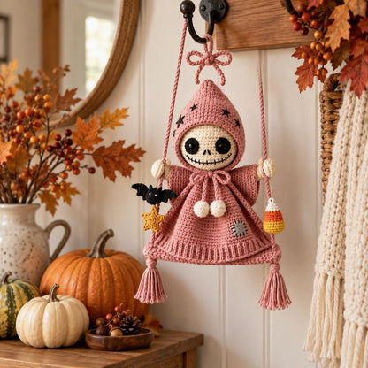Swinging Skeleton Doll Crochet Pattern – Halloween Amigurumi
