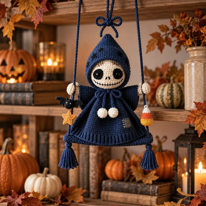 Swinging Skeleton Doll Crochet Pattern – Halloween Amigurumi