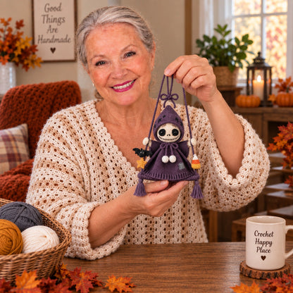 Swinging Skeleton Doll Crochet Pattern – Halloween Amigurumi