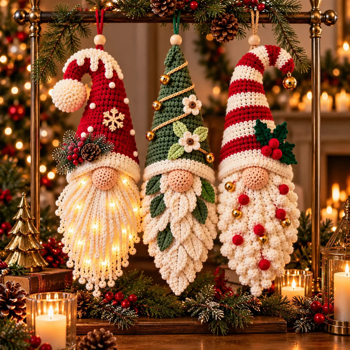 Santa Gnomes Trio 🎅