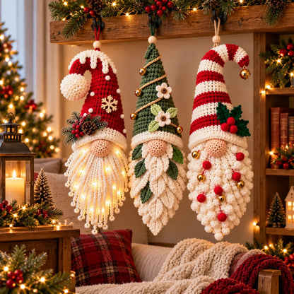 Santa Gnomes Trio 🎅
