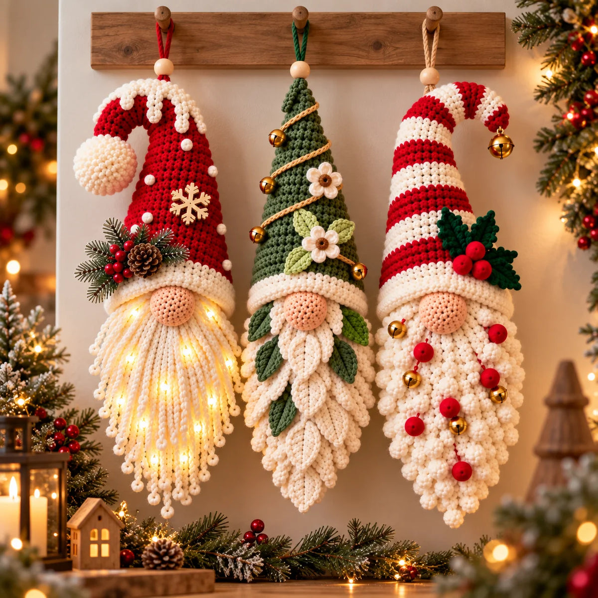 Santa Gnomes Trio 🎅