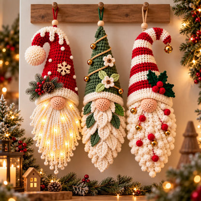 Santa Gnomes Trio 🎅