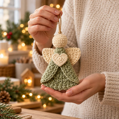 Crochet Angel Ornament Pattern | Christmas Tree Decor