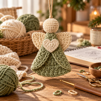 Crochet Angel Ornament Pattern | Christmas Tree Decor