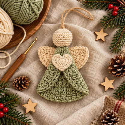 Crochet Angel Ornament Pattern | Christmas Tree Decor