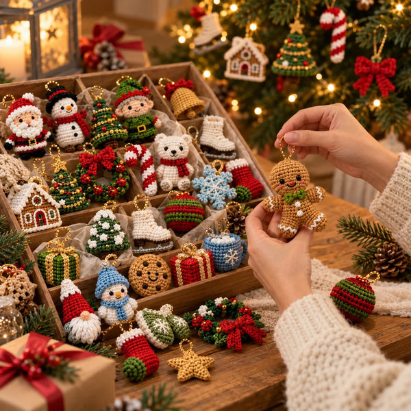 50 Mini Christmas Crochet Ornaments - Amigurumi Patterns