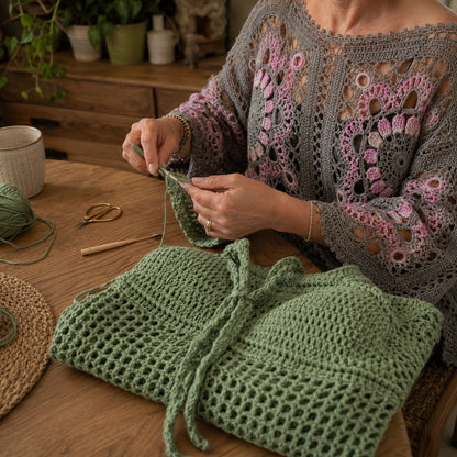 Fiona Top Crochet Pattern - Cottage Fairy PDF, XS–XL