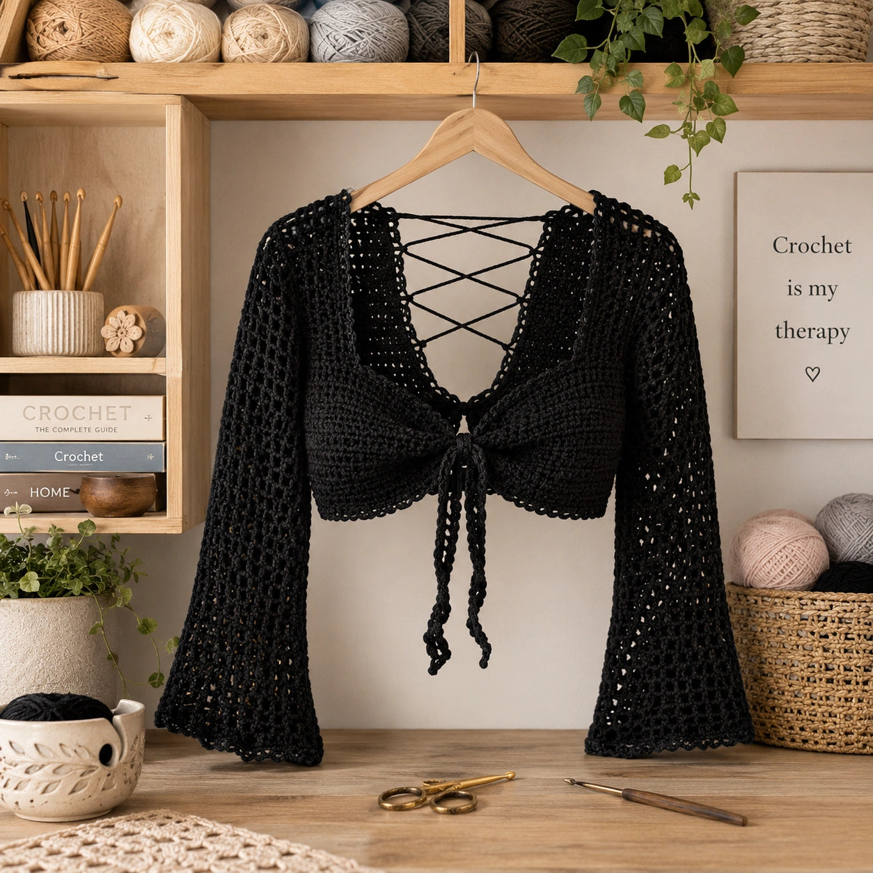 Fiona Top Crochet Pattern - Cottage Fairy PDF, XS–XL