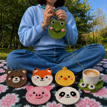 18-in-1 Animal Coaster Crochet Pattern
