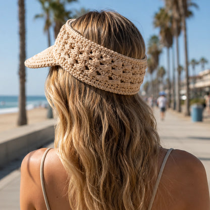 Braided Sun Visor Crochet Pattern - Headband PDF