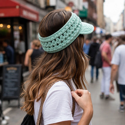 Braided Sun Visor Crochet Pattern - Headband PDF