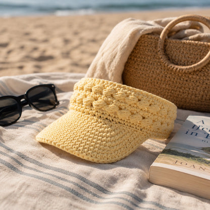 Braided Sun Visor Crochet Pattern - Headband PDF