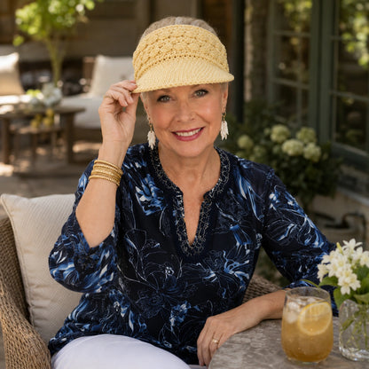 Braided Sun Visor Crochet Pattern - Headband PDF