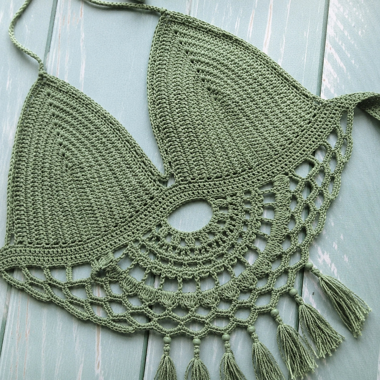Maia Crochet Crop Top Pattern - Boho Festival PDF, XS-XL