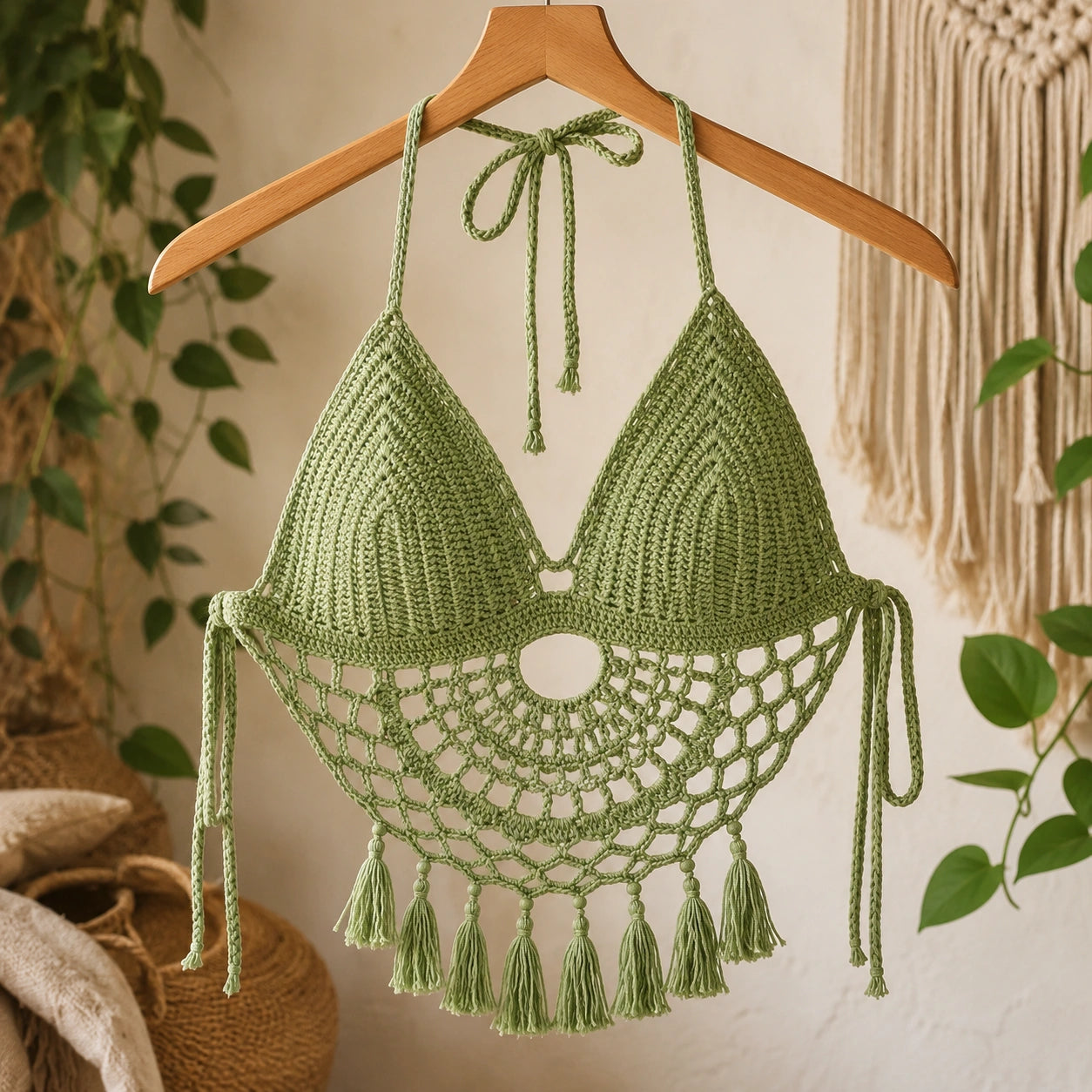 Maia Crochet Crop Top Pattern - Boho Festival PDF, XS-XL