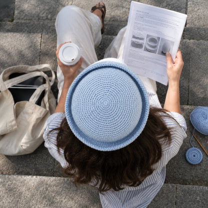 Summer Sailor Hat Crochet Pattern - Beginner PDF, 54-56cm