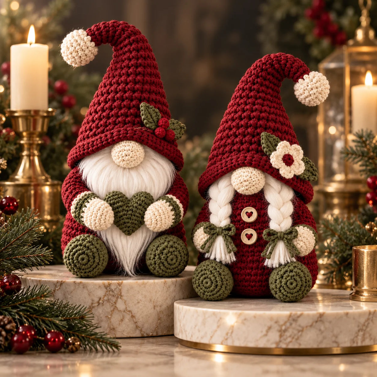 Mr & Mrs Christmas Gnome Crochet Pattern