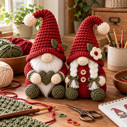 Mr & Mrs Christmas Gnome Crochet Pattern