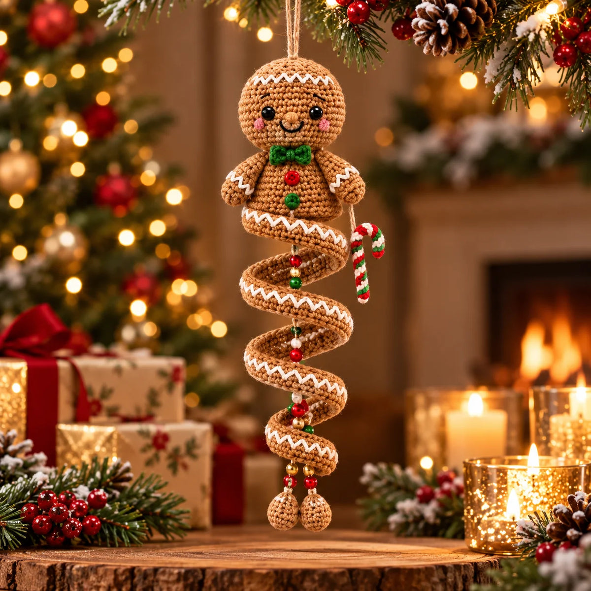 Christmas Spiral Ornament Crochet Pattern Set – 10 Festive Characters