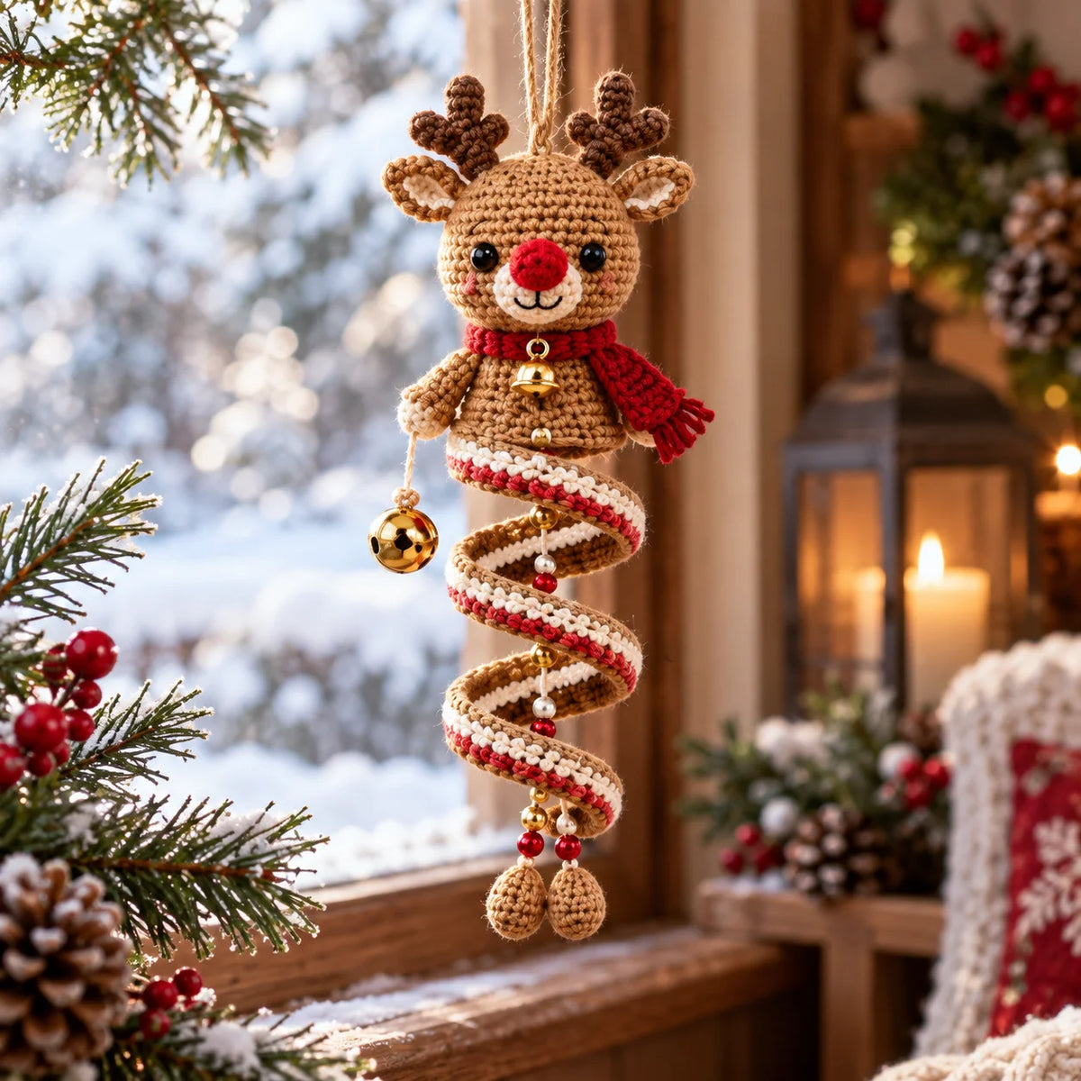 Christmas Spiral Ornament Crochet Pattern Set – 10 Festive Characters