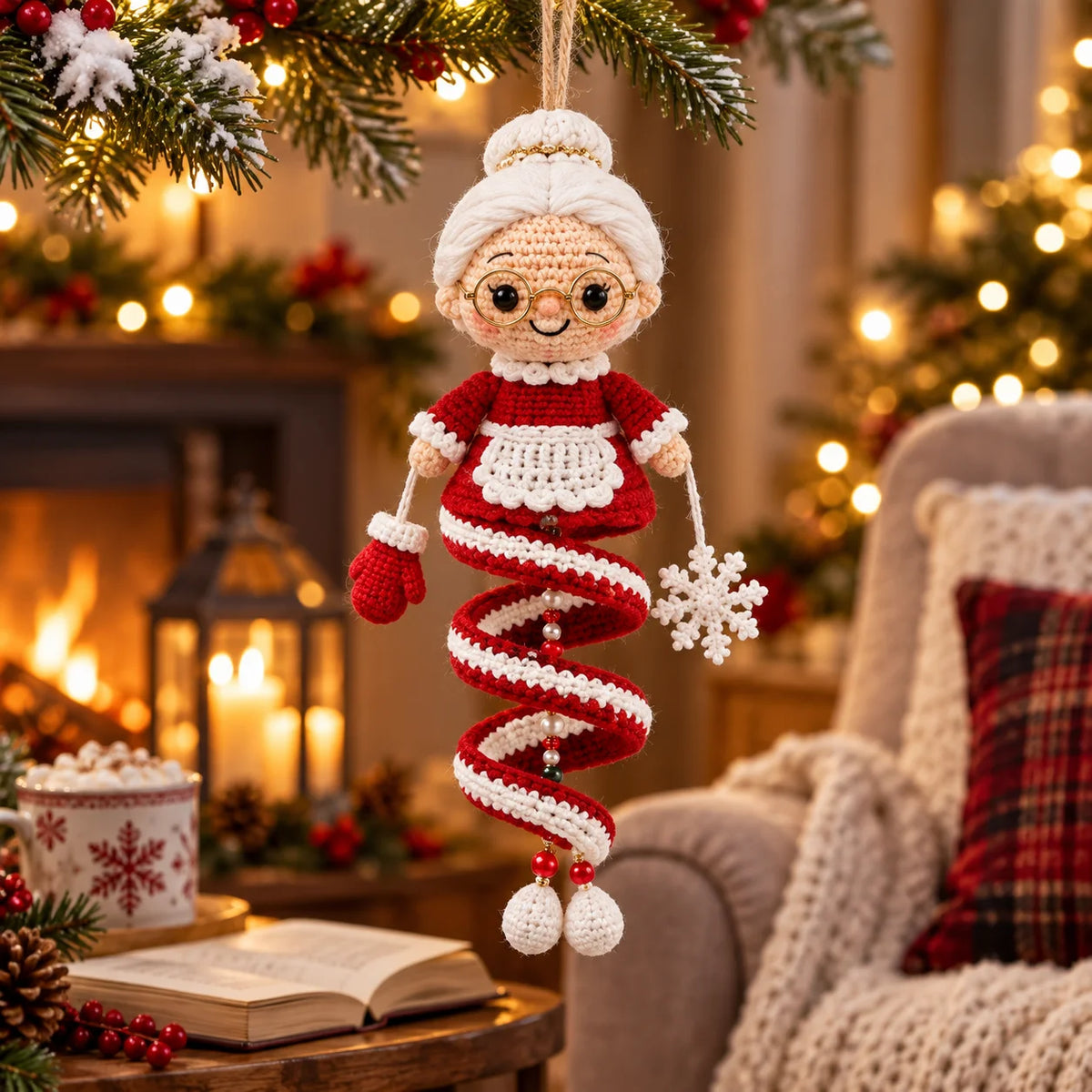 Christmas Spiral Ornament Crochet Pattern Set – 10 Festive Characters