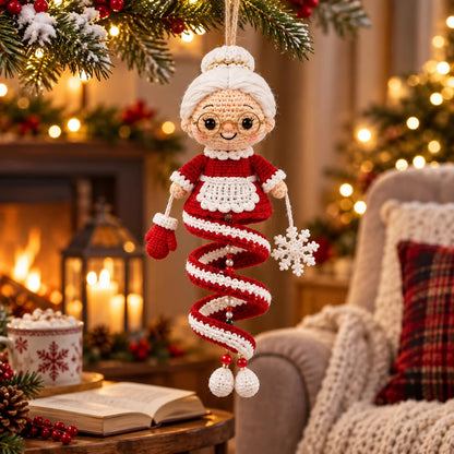 Christmas Spiral Ornament Crochet Pattern Set – 10 Festive Characters
