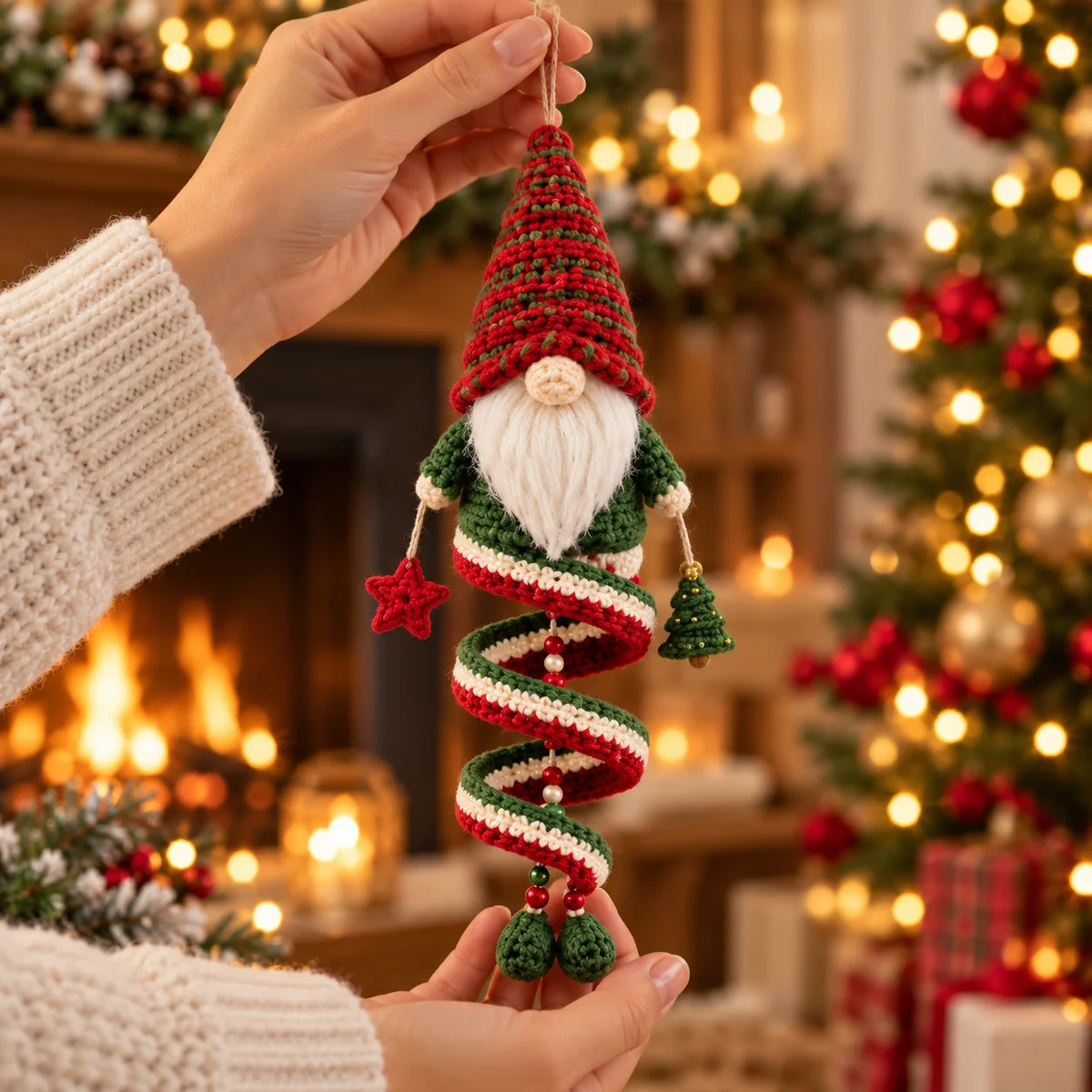 Christmas Spiral Ornament Crochet Pattern Set – 10 Festive Characters