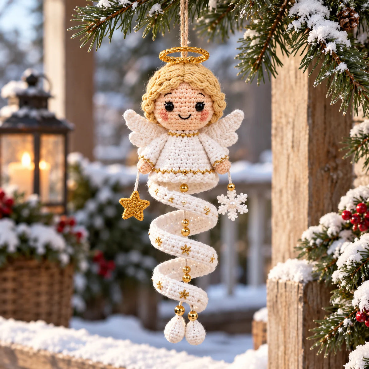Christmas Spiral Ornament Crochet Pattern Set – 10 Festive Characters