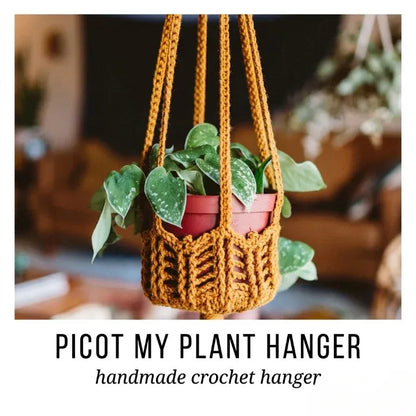 Picot Plant Hanger Crochet Pattern